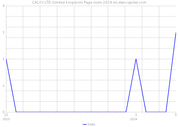 CALYX LTD (United Kingdom) Page visits 2024 