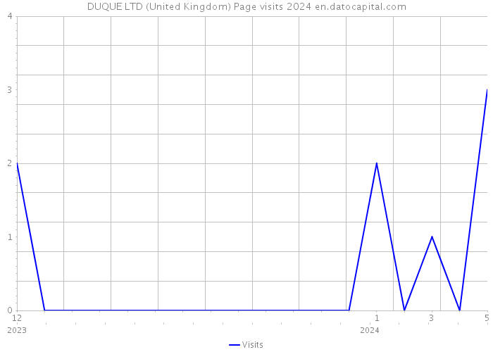 DUQUE LTD (United Kingdom) Page visits 2024 