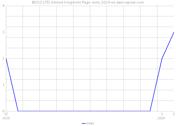 BOCO LTD (United Kingdom) Page visits 2024 