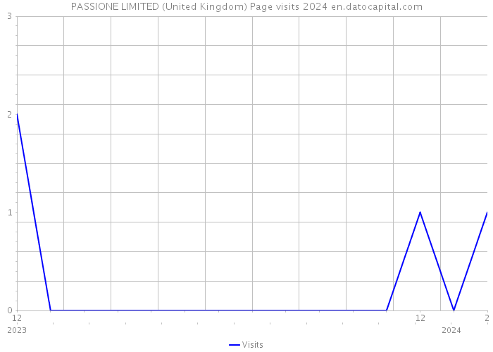 PASSIONE LIMITED (United Kingdom) Page visits 2024 