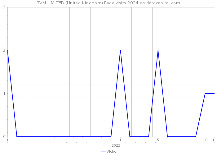 TXM LIMITED (United Kingdom) Page visits 2024 