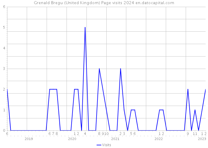 Grenald Bregu (United Kingdom) Page visits 2024 
