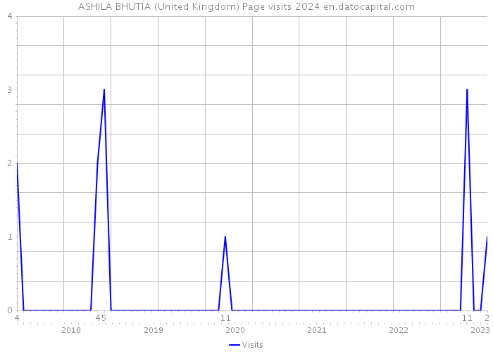 ASHILA BHUTIA (United Kingdom) Page visits 2024 