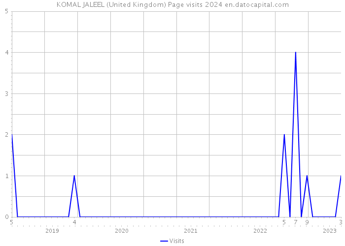 KOMAL JALEEL (United Kingdom) Page visits 2024 