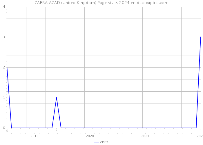 ZAERA AZAD (United Kingdom) Page visits 2024 