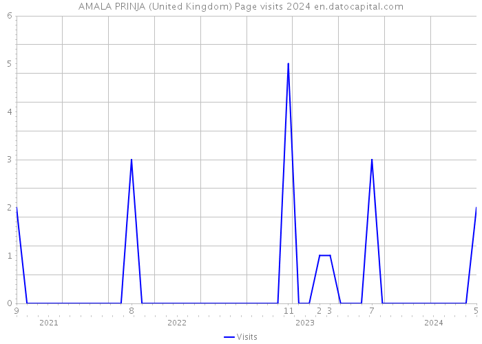 AMALA PRINJA (United Kingdom) Page visits 2024 