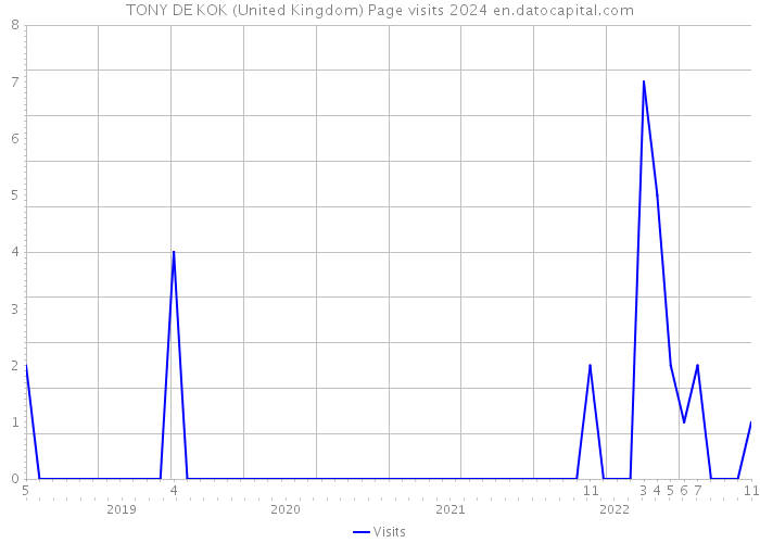 TONY DE KOK (United Kingdom) Page visits 2024 