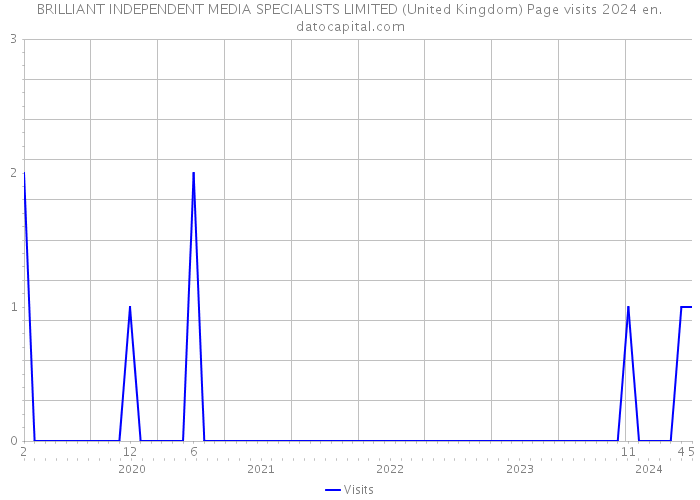 BRILLIANT INDEPENDENT MEDIA SPECIALISTS LIMITED (United Kingdom) Page visits 2024 