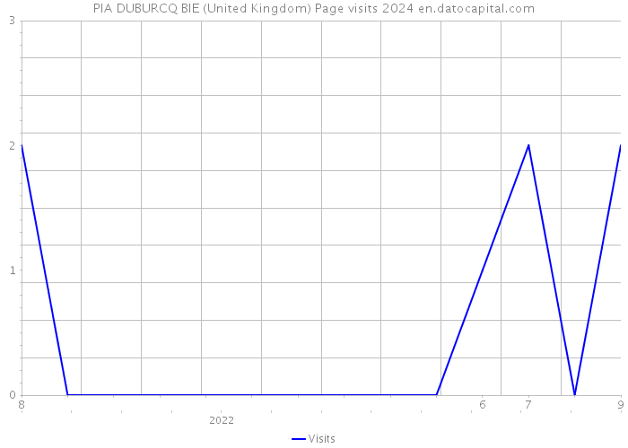 PIA DUBURCQ BIE (United Kingdom) Page visits 2024 