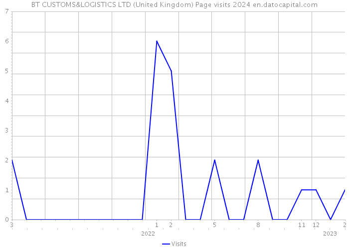 BT CUSTOMS&LOGISTICS LTD (United Kingdom) Page visits 2024 