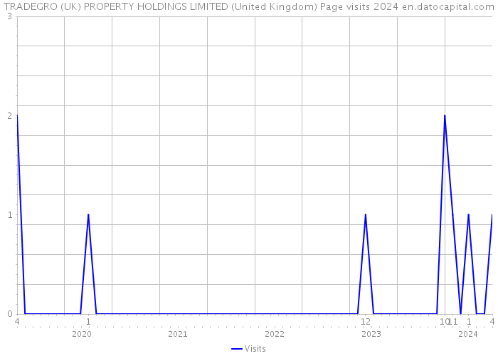 TRADEGRO (UK) PROPERTY HOLDINGS LIMITED (United Kingdom) Page visits 2024 
