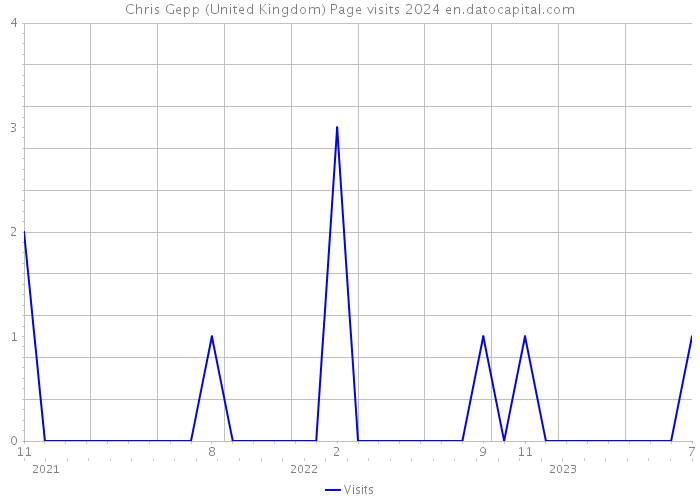 Chris Gepp (United Kingdom) Page visits 2024 