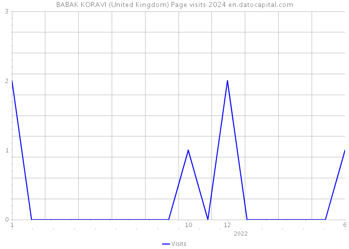 BABAK KORAVI (United Kingdom) Page visits 2024 