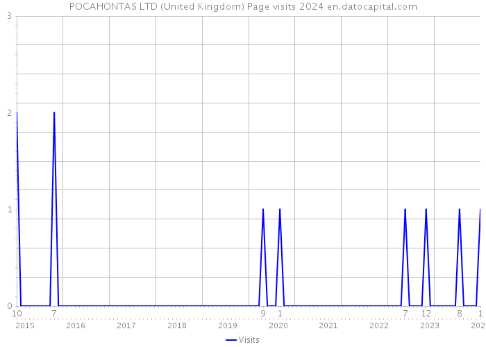 POCAHONTAS LTD (United Kingdom) Page visits 2024 