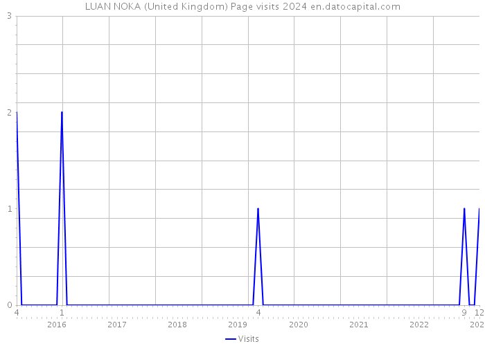 LUAN NOKA (United Kingdom) Page visits 2024 