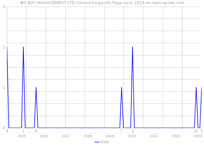 BIG BOY MANAGEMENT LTD (United Kingdom) Page visits 2024 