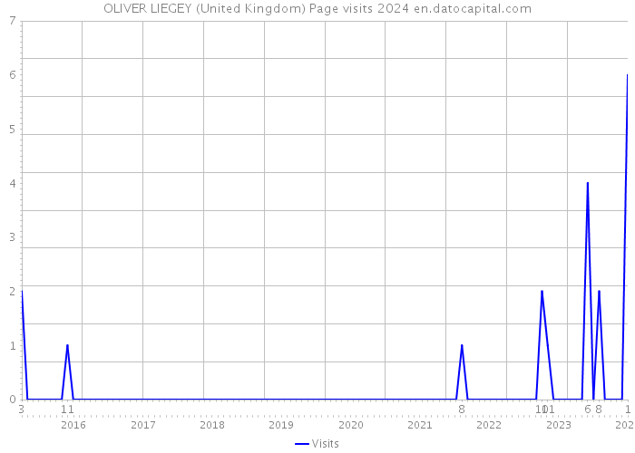 OLIVER LIEGEY (United Kingdom) Page visits 2024 