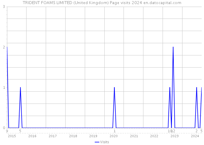 TRIDENT FOAMS LIMITED (United Kingdom) Page visits 2024 