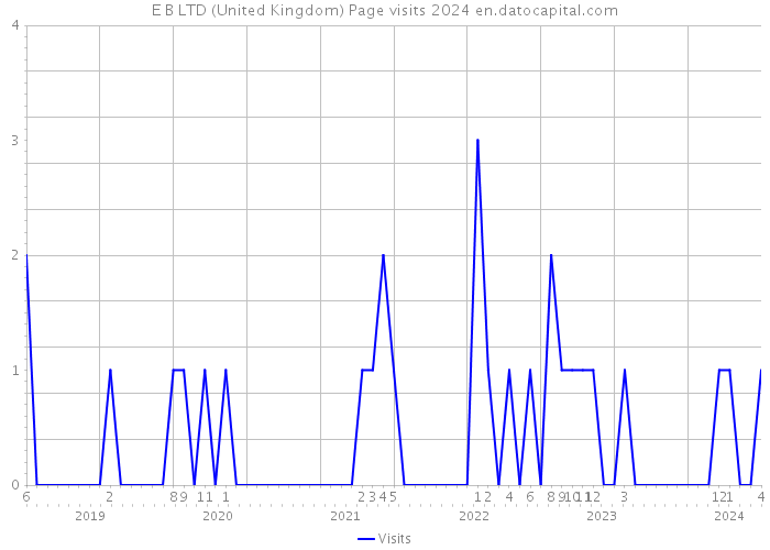 E B LTD (United Kingdom) Page visits 2024 