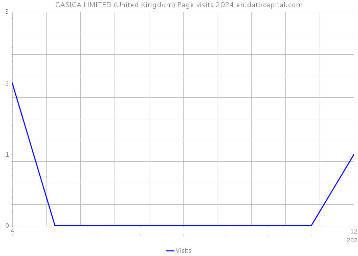 CASIGA LIMITED (United Kingdom) Page visits 2024 