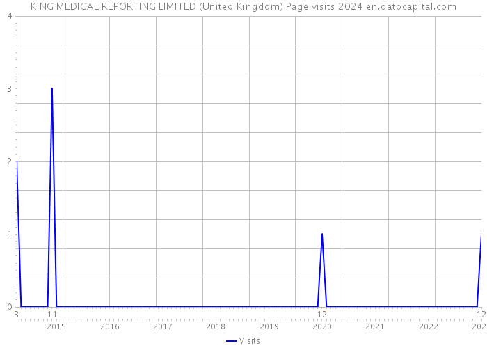 KING MEDICAL REPORTING LIMITED (United Kingdom) Page visits 2024 