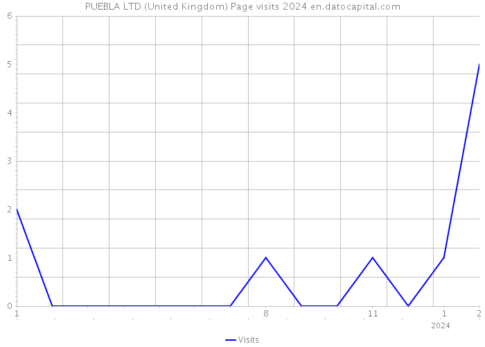 PUEBLA LTD (United Kingdom) Page visits 2024 