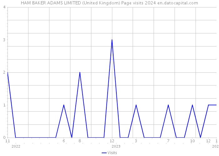 HAM BAKER ADAMS LIMITED (United Kingdom) Page visits 2024 