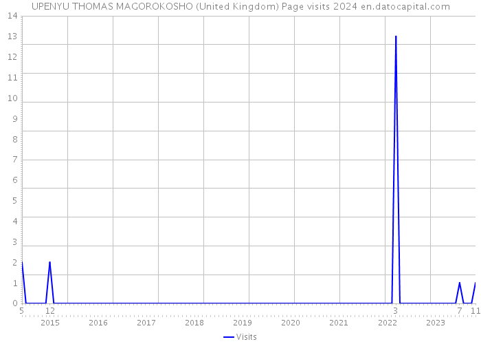 UPENYU THOMAS MAGOROKOSHO (United Kingdom) Page visits 2024 
