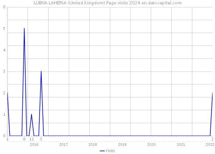 LUBNA LAHERIA (United Kingdom) Page visits 2024 