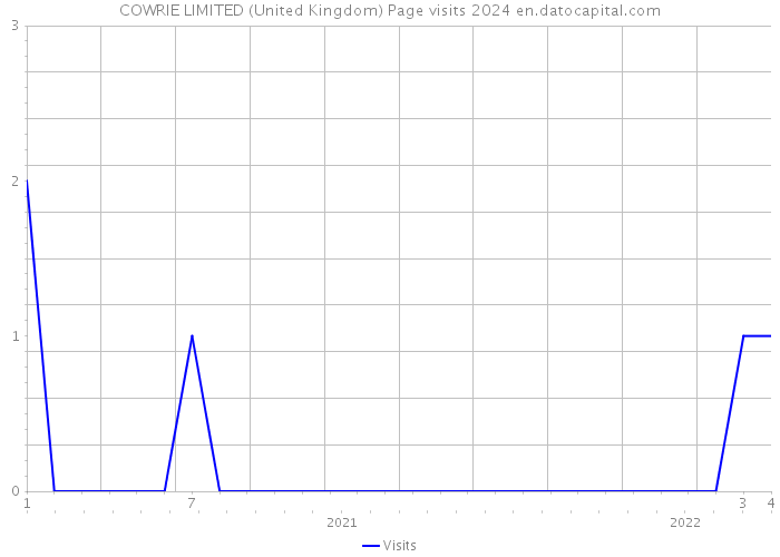 COWRIE LIMITED (United Kingdom) Page visits 2024 