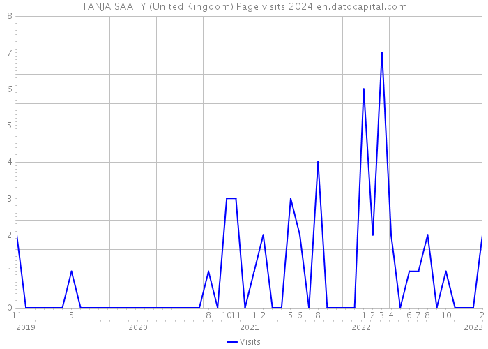 TANJA SAATY (United Kingdom) Page visits 2024 