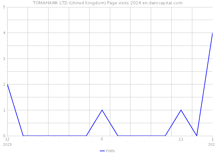 TOMAHAWK LTD (United Kingdom) Page visits 2024 