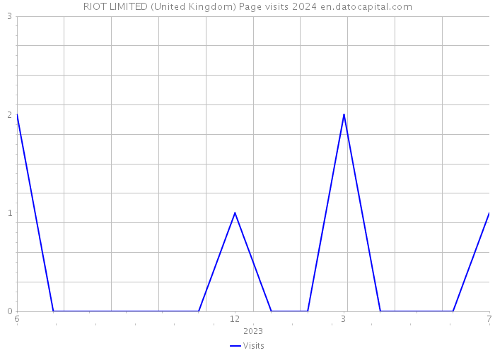RIOT LIMITED (United Kingdom) Page visits 2024 