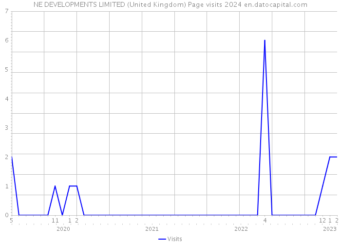 NE DEVELOPMENTS LIMITED (United Kingdom) Page visits 2024 