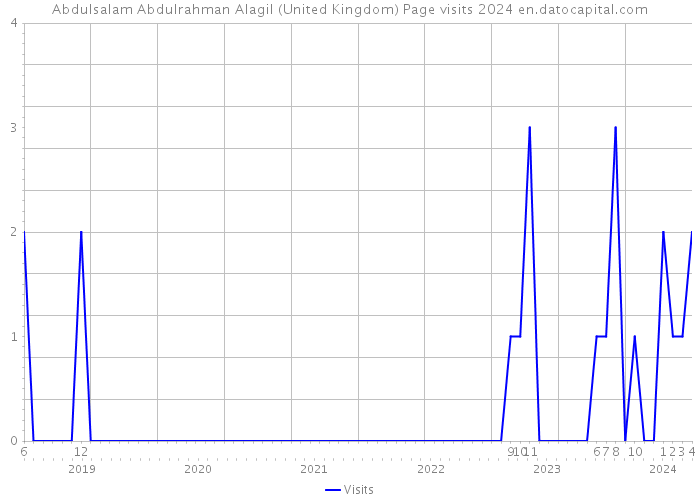 Abdulsalam Abdulrahman Alagil (United Kingdom) Page visits 2024 