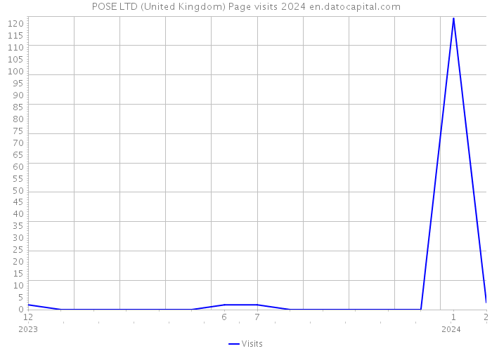 POSE LTD (United Kingdom) Page visits 2024 