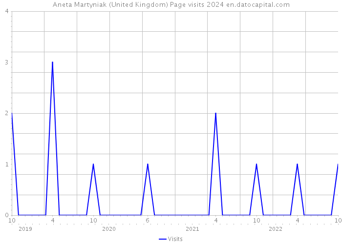 Aneta Martyniak (United Kingdom) Page visits 2024 