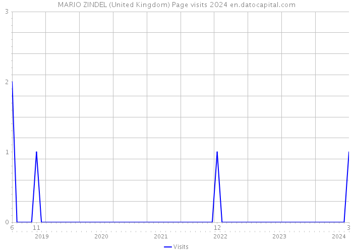 MARIO ZINDEL (United Kingdom) Page visits 2024 