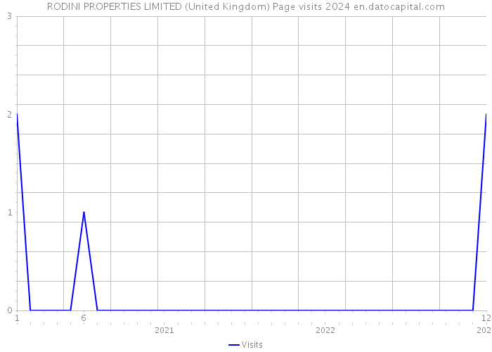 RODINI PROPERTIES LIMITED (United Kingdom) Page visits 2024 