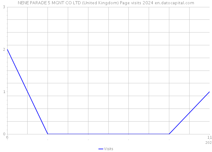 NENE PARADE 5 MGNT CO LTD (United Kingdom) Page visits 2024 