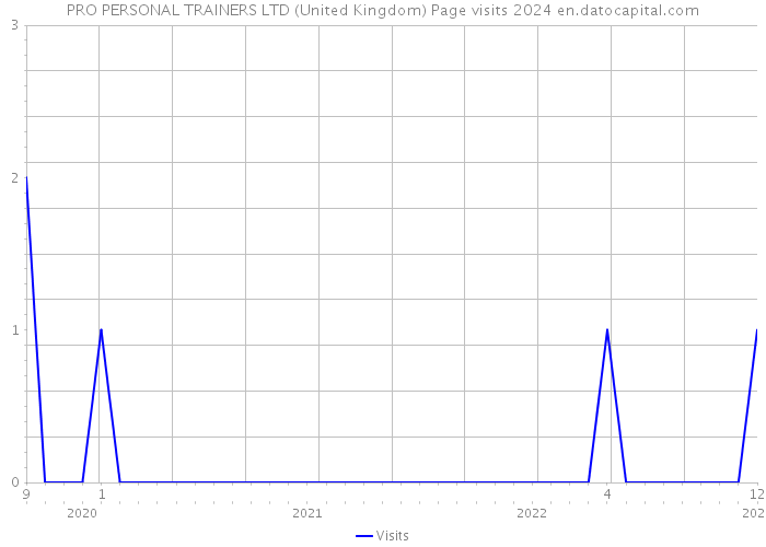 PRO PERSONAL TRAINERS LTD (United Kingdom) Page visits 2024 