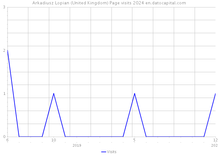 Arkadiusz Lopian (United Kingdom) Page visits 2024 
