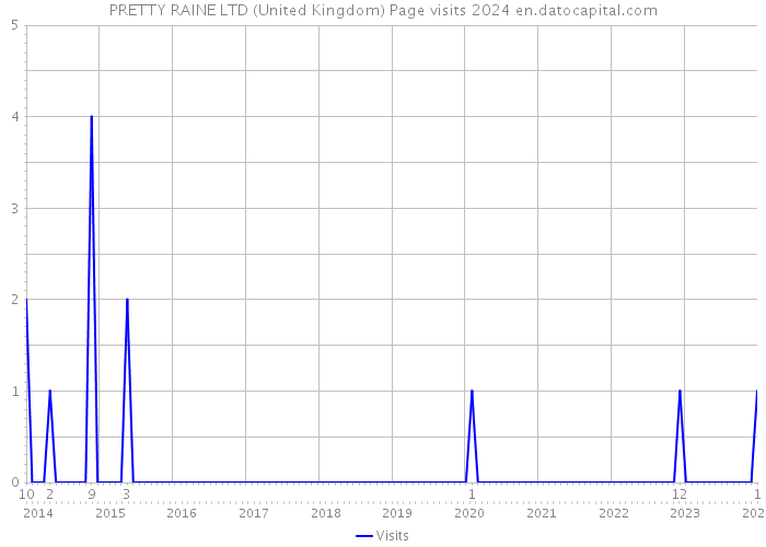 PRETTY RAINE LTD (United Kingdom) Page visits 2024 
