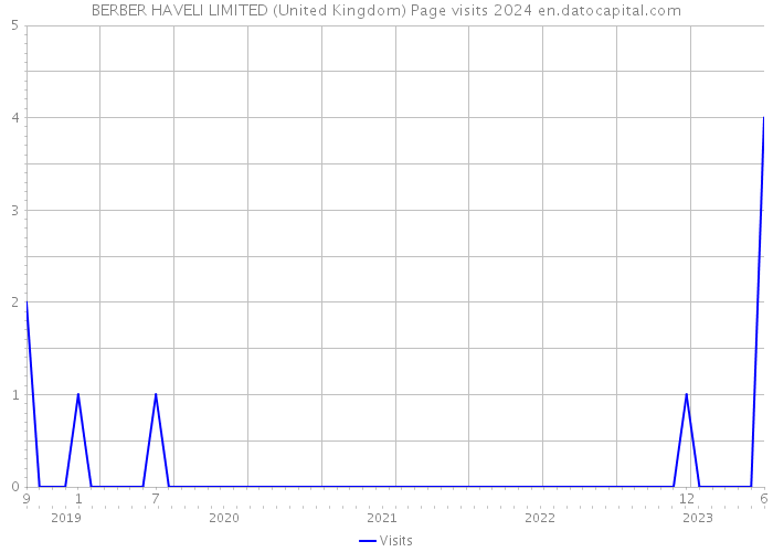 BERBER HAVELI LIMITED (United Kingdom) Page visits 2024 
