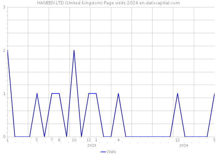 HANEEN LTD (United Kingdom) Page visits 2024 