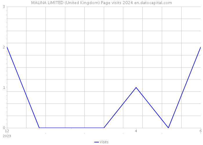 MALINA LIMITED (United Kingdom) Page visits 2024 