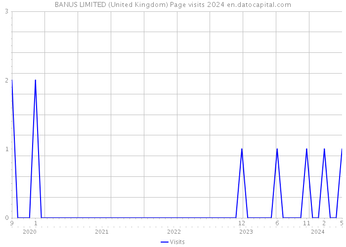 BANUS LIMITED (United Kingdom) Page visits 2024 