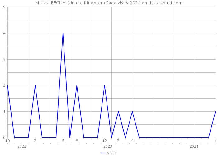 MUNNI BEGUM (United Kingdom) Page visits 2024 