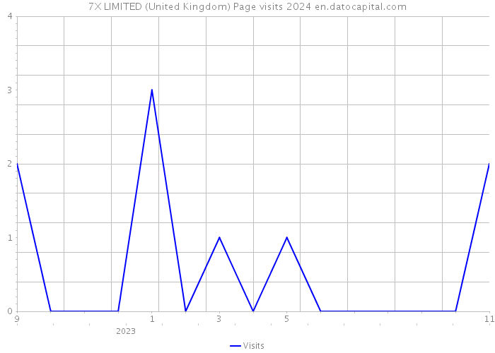 7X LIMITED (United Kingdom) Page visits 2024 