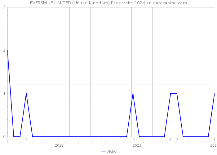 EVERSHINE LIMITED (United Kingdom) Page visits 2024 
